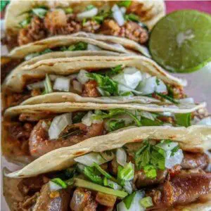 Tacos a la plancha de bistec